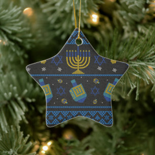hanukkah ceramic tree decoration