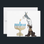 Hanukkah - Chanukah card<br><div class="desc">no really there skirts are kinda long and if they get to close to a candle they go .. FOOSSHHHH!!!! then look like Chihuahuas . BUT EVEN SO! THESE TWO ARE PRECARIOUSLY WISHING YOU A BLESSED AND HAPPY FESTIVAL OF THE LIGHTS .</div>