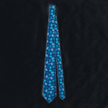 Hanukkah Chanukah Driedel Pattern Tie<br><div class="desc">Driedel pattern in pretty shades of blue. You can make the pattern larger or smaller,  click on Customise It and use the plus/minus buttons to adjust the size. © Cindy Bendel All Rights Reserved.</div>