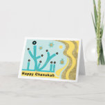 Hanukkah/Chanukah Greeting Card/Envelope Blue/Gold Holiday Card<br><div class="desc">Hanukkah/Chanukah Greeting Card with White Envelope Blue/Gold. Designed with menorahs, dreidels and stars of Davids in a background of golds and blues. Personalise by deleting, "Happy Chanukah" and choosing your favourite font style, colour, size and wording . Use the blank inside page to express your best wishes for a wonderful...</div>