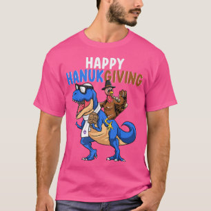 Hanukkah Chanukah Thanksgiving Turkey Jewish Boys  T-Shirt