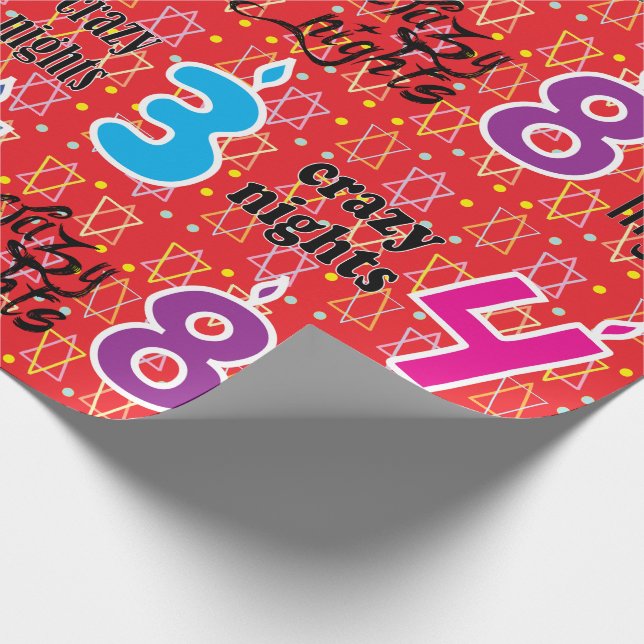 Hanukkah/Chanukah Wrapping Paper "8 Crazy Nights" (Corner)