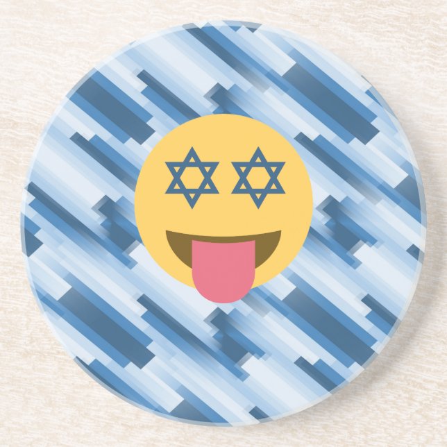 hanukkah chanukkah emoji coaster (Front)