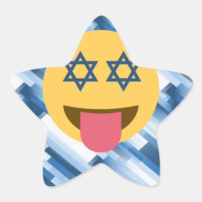hanukkah chanukkah emoji star sticker (Front)