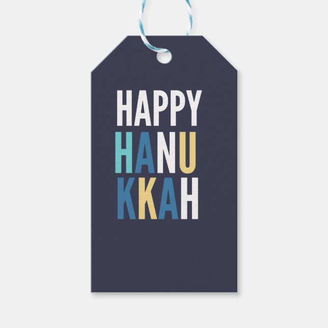 Hanukkah Characters Gift Tags (Front)
