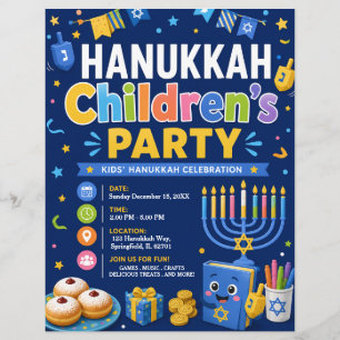 Hanukkah Children’s Party Flyer