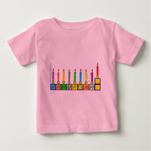 Hanukkah Children's blocks menorah Baby T-Shirt