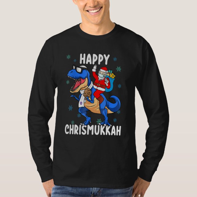 Hanukkah Christmas Jewish Xmas Kids Happy Chrismuk T-Shirt (Front)
