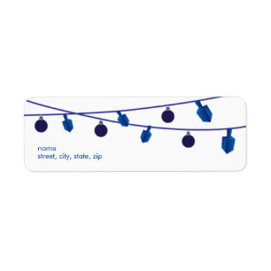 Hanukkah & Christmas Return Address Labels