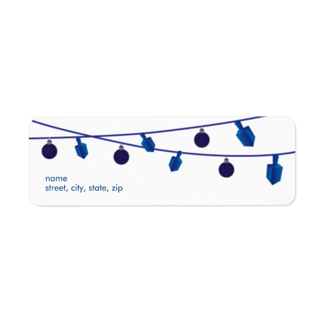 Hanukkah & Christmas Return Address Labels (Front)