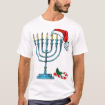 Hanukkah Christmas Santa Hat Family Chr T-Shirt<br><div class="desc">Hanukkah Christmas Santa Hat Family Chr</div>