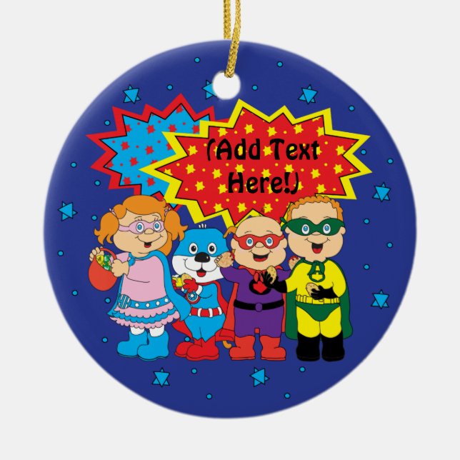 Hanukkah Circle Ornament (Front)