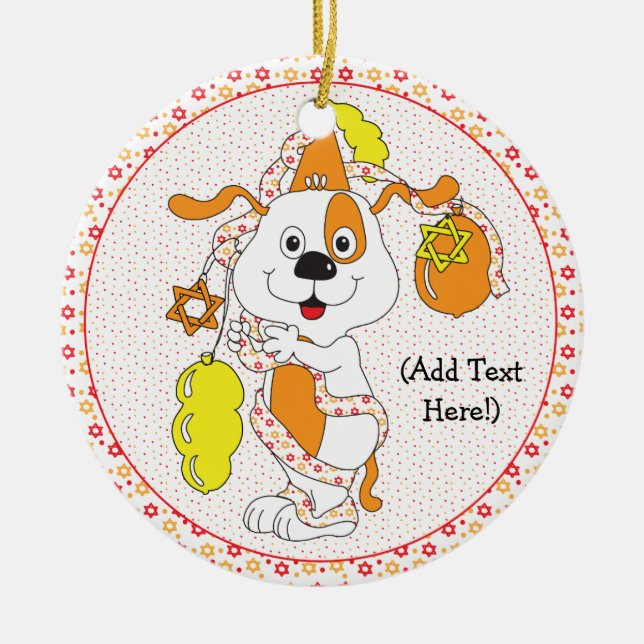 Hanukkah Circle Ornament (Front)