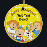 Hanukkah Circle Ornament<br><div class="desc">Hanukkah Circle Ornament. Personalise by using your favourite font style, size, colour and wording.</div>