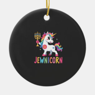 Hanukkah Dabbing Unicorn Jewnicorn Chanukah Jewish Ceramic Tree Decoration