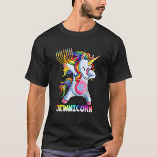 Hanukkah Dabbing Unicorn Jewnicorn Chanukah Jewish T-Shirt