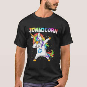 Hanukkah Dabbing Unicorn Jewnicorn Chanukah Jewish T-Shirt