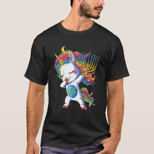 Hanukkah Dabbing Unicorn Jewnicorn Chanukah Jewish T-Shirt