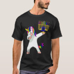 Hanukkah Dabbing Unicorn Jewnicorn Chanukah Jewish T-Shirt<br><div class="desc">Hanukkah Dabbing Unicorn Jewnicorn Chanukah Jewish Xmas 1</div>