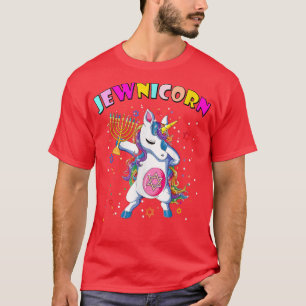 Hanukkah Dabbing Unicorn Jewnicorn Chanukah Jewish T-Shirt