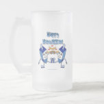 Hanukkah Dancing Dreidels and Jelly Doughnuts Frosted Glass Beer Mug<br><div class="desc">You are viewing The Lee Hiller Photography Art and Designs Collection of Home and Office Decor,  Apparel,  Gifts and Collectibles. The Designs include Lee Hiller Photography and Mixed Media Digital Art Collection. You can view her Nature photography at http://HikeOurPlanet.com/ and follow her hiking blog within Hot Springs National Park.</div>
