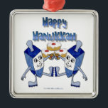 Hanukkah Dancing Dreidels and Jelly Doughnuts Metal Tree Decoration<br><div class="desc">You are viewing The Lee Hiller Designs Collection of Home and Office Decor,  Apparel,  Gifts and Collectibles. The Designs include Lee Hiller Photography and Mixed Media Digital Art Collection. You can view her Nature photography at http://HikeOurPlanet.com/ and follow her hiking blog within Hot Springs National Park.</div>