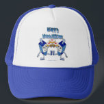 Hanukkah Dancing Dreidels and Jelly Doughnuts Trucker Hat<br><div class="desc">You are viewing The Lee Hiller Photography Art and Designs Collection of Home and Office Decor,  Apparel,  Gifts and Collectibles. The Designs include Lee Hiller Photography and Mixed Media Digital Art Collection. You can view her Nature photography at http://HikeOurPlanet.com/ and follow her hiking blog within Hot Springs National Park.</div>