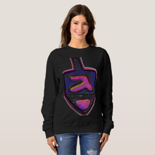 Hanukkah dark neon rainbow dreidel sweatshirt