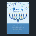 Hanukkah Dinner Party Invitation<br><div class="desc">A lovely, watercolor invitation for a Hanukkah dinner party featuring a hand-drawn menorah and Star of David, draping, garlands. (Designed by Freepik). The card is easy to customise with your wording, font and font colour.Not exactly what you're looking for? All our products can be custom designed to meet your needs...</div>