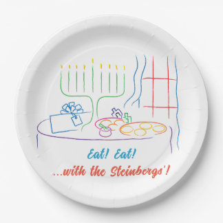 Hanukkah Dinner Party Paper Plate