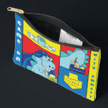 Hanukkah Dino Latker Eat Dreidel Game Accessory Pouch<br><div class="desc">Hanukkah with Dino the Latke Eater, Dreidel Game Pouch. All design elements can be edited. Change editable text using your favourite font style, colour, and size. Fill your pouch with dreidels, and playing treats. Game on!!! Happy Hanukkah! Bag Type: Print Cut Sew Small Accessory Pouch Our pouches come in two...</div>