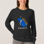 Hanukkah Dinosaur Menorasaurus Blue Rex Chanukah B T-Shirt<br><div class="desc">Hanukkah Dinosaur Menorasaurus Blue Rex Chanukah Boys.</div>