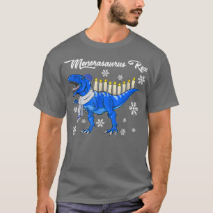 Hanukkah Dinosaur Menorasaurus T Re Dino Chanukah  T-Shirt