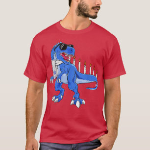 Hanukkah Dinosaur Menorasaurus T Rex Chanukah Boys T-Shirt