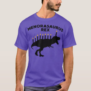 Hanukkah Dinosaur TRe Menorasaurus Funny Jewish T T-Shirt