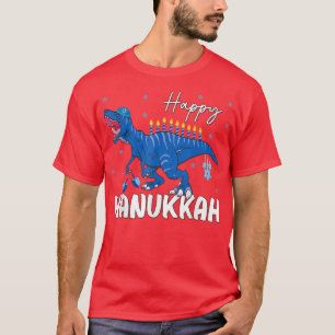 Hanukkah Dinosaurs TRe Jewish Menorah Menosaurus  T-Shirt