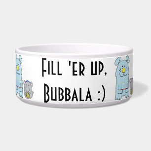 Hanukkah Dog/Mouse Pet Bowl "Fill er' up, Bubbala"