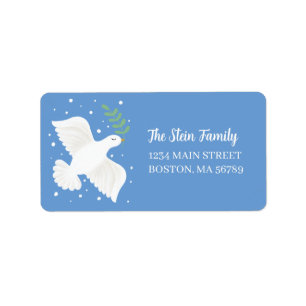 Hanukkah Dove Address Label