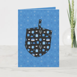 Hanukkah Dreidel Cutout Holiday Card