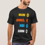 Hanukkah Dreidel Hebrew Nun Gimel Hei Shin Jewish  T-Shirt<br><div class="desc">Hanukkah Dreidel Hebrew Nun Gimel Hei Shin Jewish Menorah.</div>