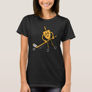 Hanukkah Dreidel Ice Hockey Chanukah Jewish Men Bo T-Shirt