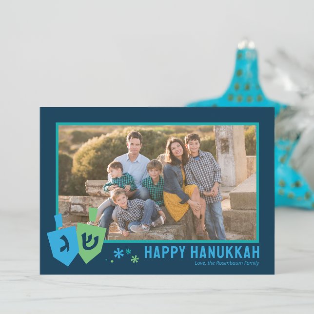 Hanukkah Dreidel Party Personalized Greeting Card (Creator Uploaded)