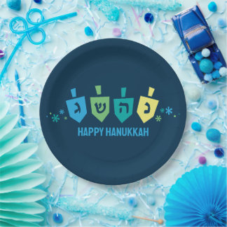 Hanukkah Dreidel Party Plates