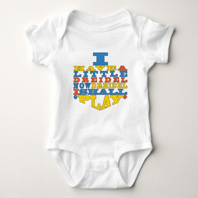 Hanukkah "Dreidel Play" Kid's T-Shirt Baby Bodysuit (Front)