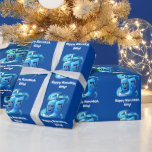 Hanukkah Dreidel Spinning Name Customisable Wrapping Paper<br><div class="desc">This design is for the dreidel fan at Hanukkah.</div>