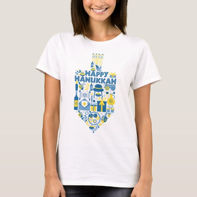 Hanukkah Dreidel  T-Shirt (Front)