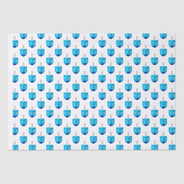Hanukkah Dreidel  Tissue Paper (Front)