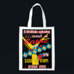 Hanukkah Dreidels Spinning Grocery Bag<br><div class="desc">Hanukkah Dreidels Spinning, white 2-sided bag. All design elements can be edited. All editable text can be deleted and replaced with your own message. Use your favourite font colour, size, and style. Happy Hanukkah/Chanukah! Style: Reusable Bag Go green and save the planet with our reusable grocery bag! Made with a...</div>