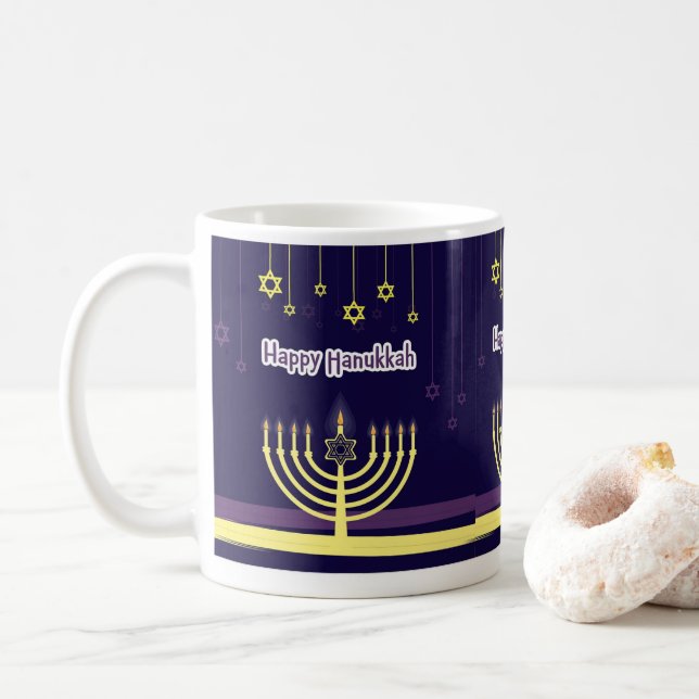 Hanukkah Drinkware Mug For Holiday Season (With Donut)