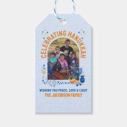 HANUKKAH FAMILY Customisable Photo  Gift Tags